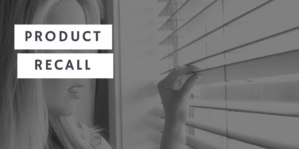 Custom Blinds Recalled